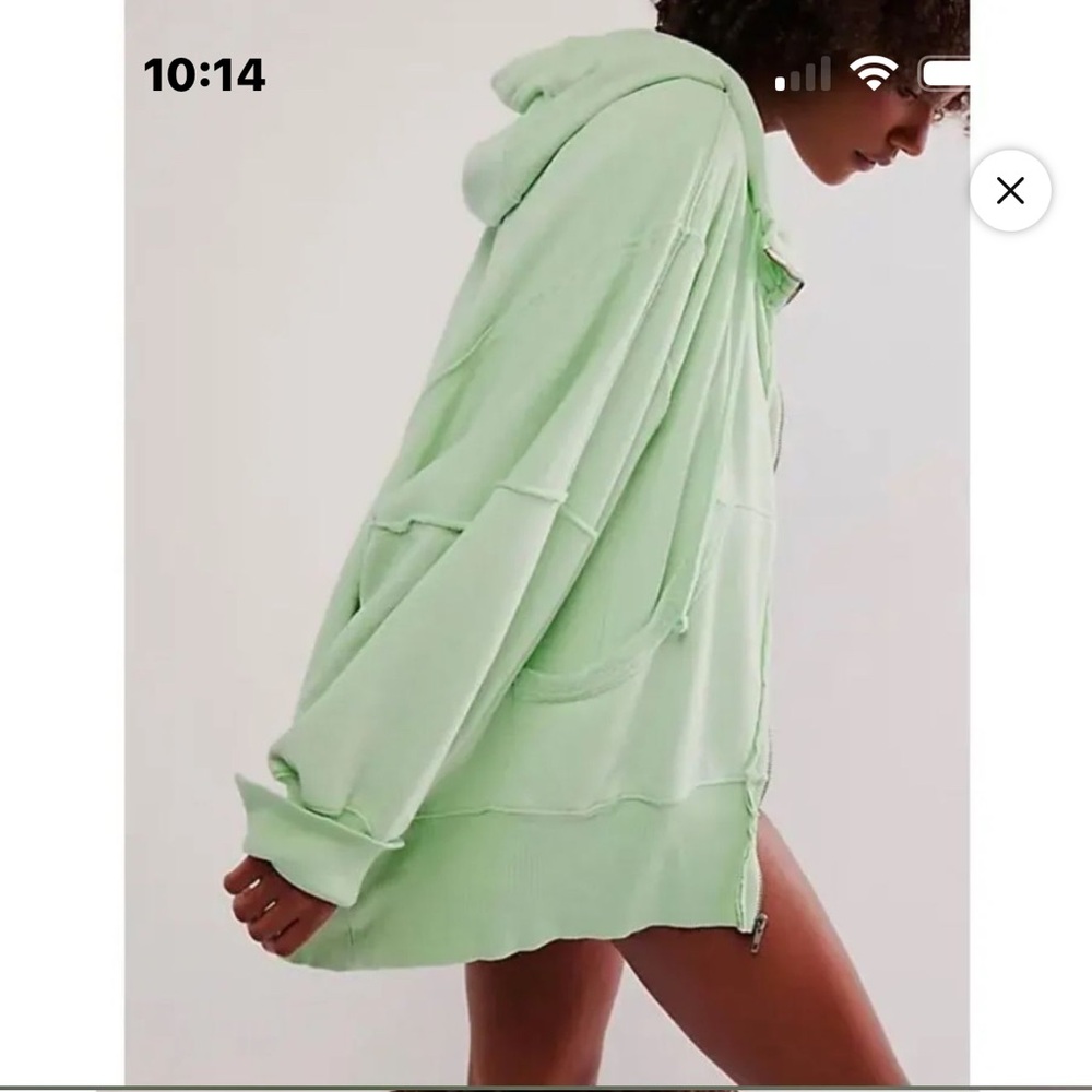 We The Free by Free People zip up Camden in gossamer green